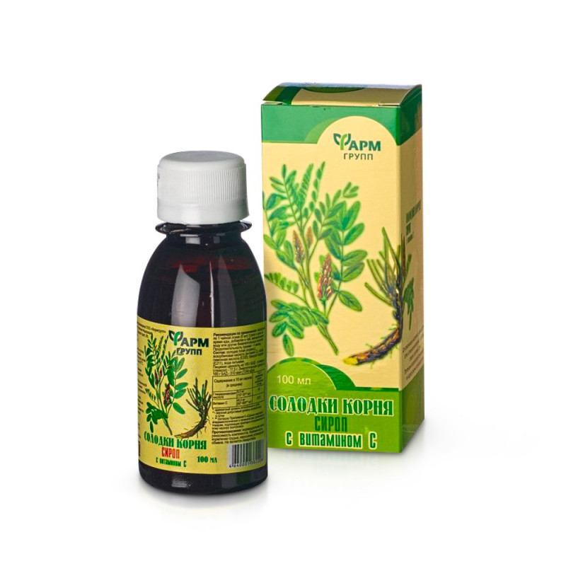 Sirup zo sladkého drievka s vitamínom C na kašeľ a imunitu,100 ml -  FarmGrup