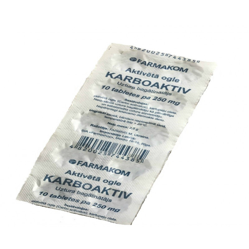 Aktívne uhlie, 10 tab. - FARMAKOM
