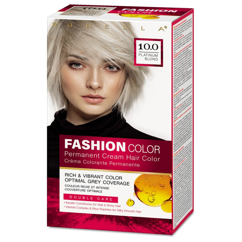 Farba na vlasy PLATINOVÁ BLOND, 10.0, 2x50 ml + 15 ml - RUBELLA