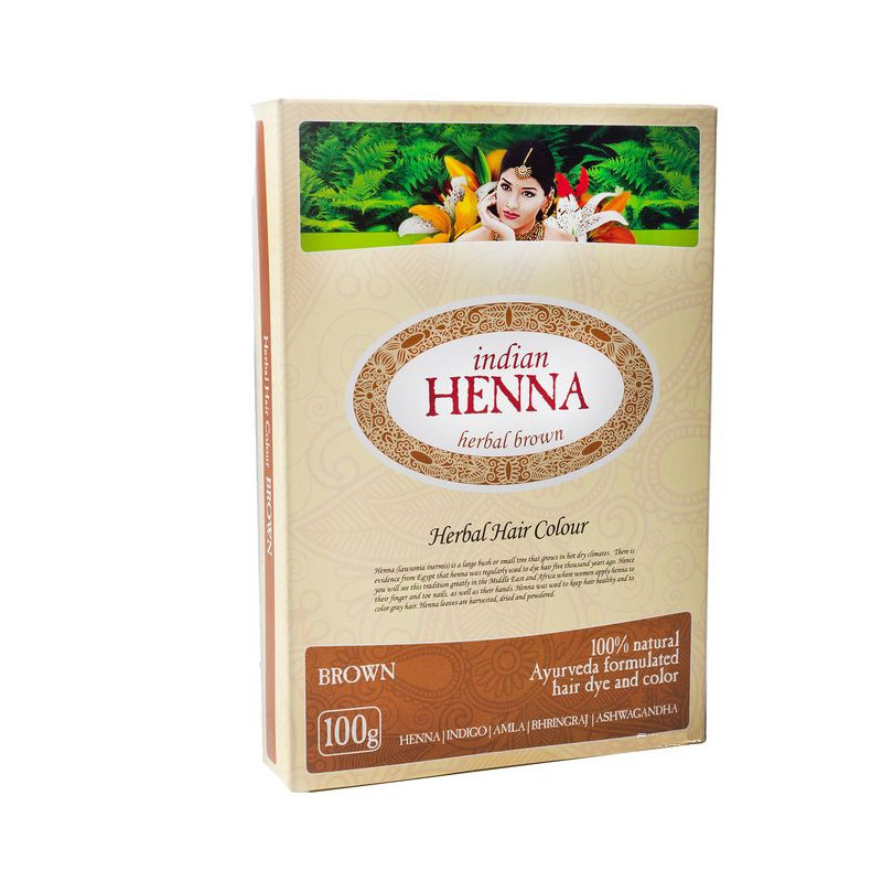 Indická henna 100% prírodná hnedá, 100g - ELFARM