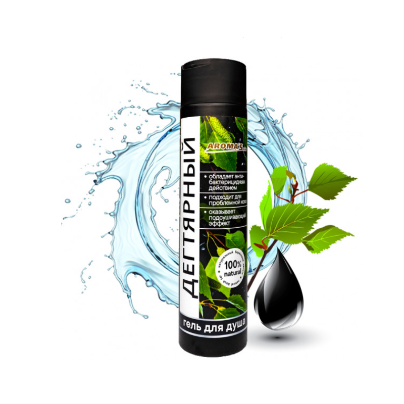Dechtový sprchový gél, 250ml - Aroma Saules