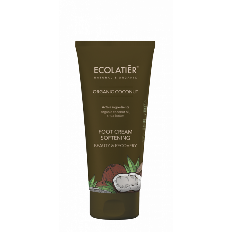 Krém na nohy zjemňujúci "výživa a oživenie" kokos, 100ml - EcoLatier