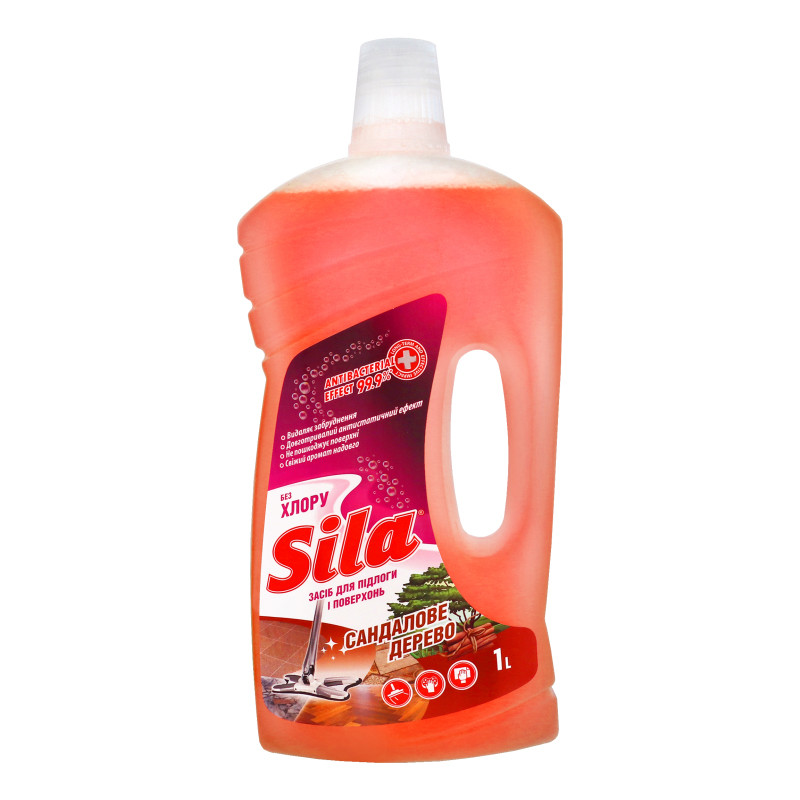 Čistiaci prostriedok na podlahy a povrchy sandalwood, 1L - SILA