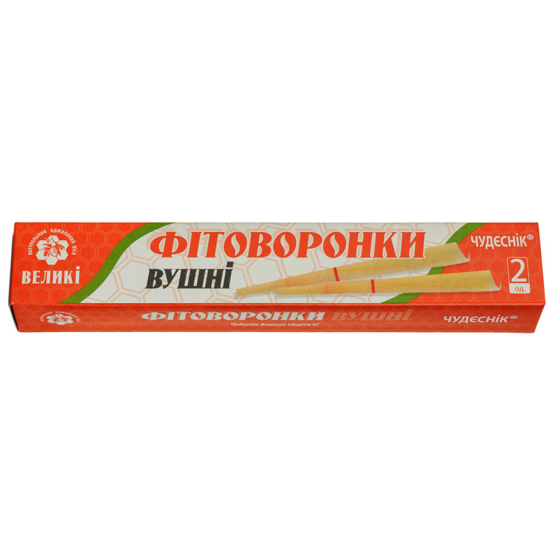 Ušné sviečky (lieviky) z včelieho vosku, 2 ks - CHUDESNIK
