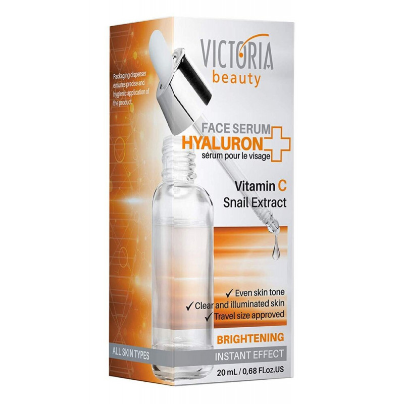 Hyalurón sérum s vitamínom C a slimačím extraktom, 20 ml - VICTORIA BEAUTY