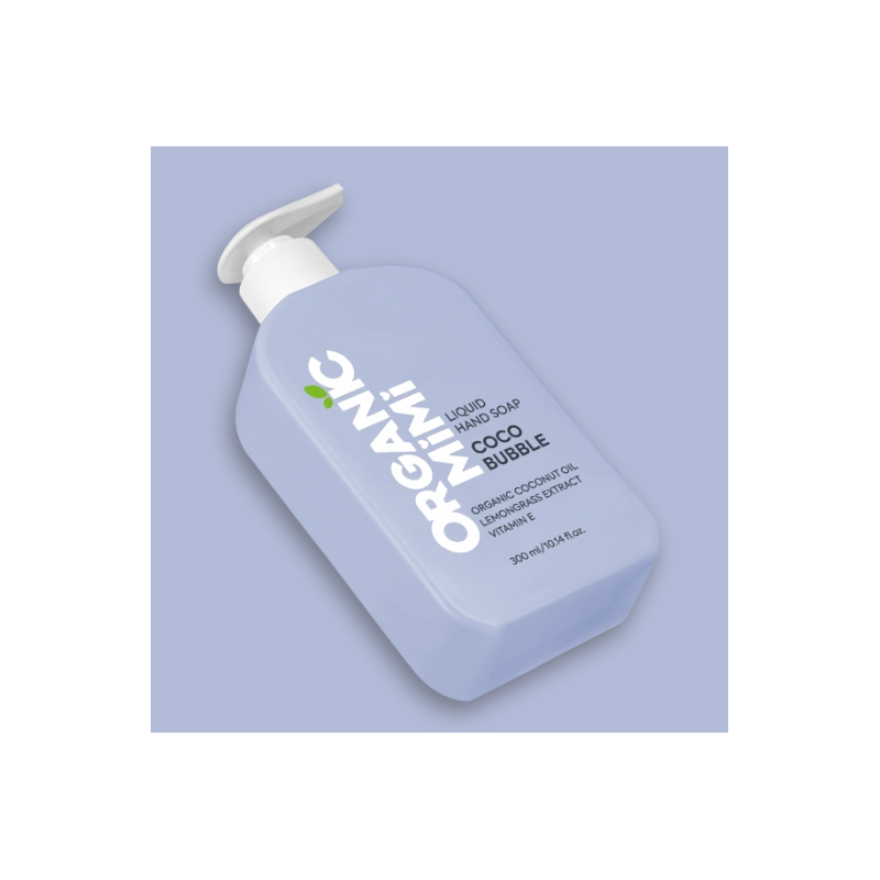 Tekuté mydlo na ruky s kokosovým olejom, extraktom z citrónovej trávy, vitamínom E,  300 ml   - Organic Mimi